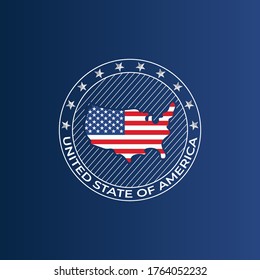 Independence Day United States (Fourth of July or July 4th). Happy national holiday. Celebrated annually on July 4 in America. American flag. Patriotic poster design. Vector illustration