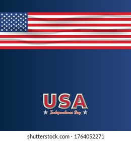 Independence Day United States (Fourth of July or July 4th). Happy national holiday. Celebrated annually on July 4 in America. American flag. Patriotic poster design. Vector illustration