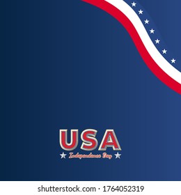Independence Day United States (Fourth of July or July 4th). Happy national holiday. Celebrated annually on July 4 in America. American flag. Patriotic poster design. Vector illustration
