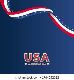 Independence Day United States (Fourth of July or July 4th). Happy national holiday. Celebrated annually on July 4 in America. American flag. Patriotic poster design. Vector illustration