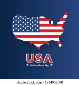 Independence Day United States (Fourth of July or July 4th). Happy national holiday. Celebrated annually on July 4 in America. American flag. Patriotic poster design. Vector illustration