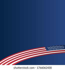 Independence Day United States (Fourth of July or July 4th). Happy national holiday. Celebrated annually on July 4 in America. American flag. Patriotic poster design. Vector illustration