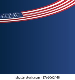 Independence Day United States (Fourth of July or July 4th). Happy national holiday. Celebrated annually on July 4 in America. American flag. Patriotic poster design. Vector illustration