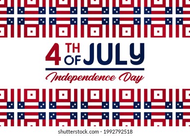 Independence Day in the United States. Fourth of July. Poster, template, greeting card, banner, background design. Vector EPS 10.