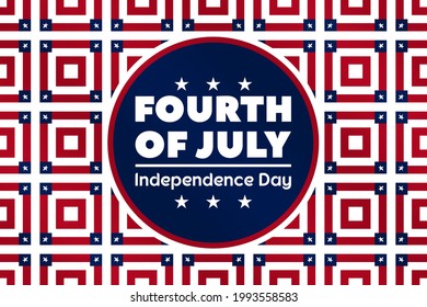 Independence Day in the United States. Fourth of July. Poster, template, greeting card, banner, background design. Vector EPS 10.
