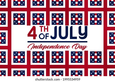 Independence Day in the United States. Fourth of July. Poster, template, greeting card, banner, background design. Vector EPS 10.