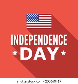 Independence Day Of The Untied States Of America. Quality vector illustration on the blue background, USA, 4th of July, holiday celebration, patriotism, freedom and liberty.