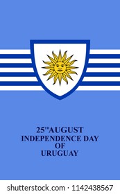 Independence day of Uruguay vector illustration. Suitable for greeting card, poster and banner.