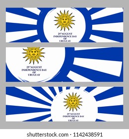 Independence day of Uruguay vector illustration. Suitable for greeting card, poster and banner.