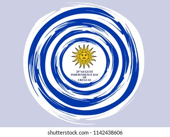 Independence day of Uruguay vector illustration. Suitable for greeting card, poster and banner.