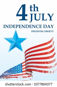 Independence Day USA, 4 th july, Happy Independence day United states of America design. The American flag, The Stars and Stripes, Bright, colorful vector illustration