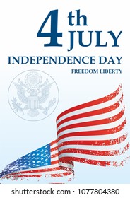 Independence Day USA, 4 th july, Happy Independence day United states of America design. The American flag, The Stars and Stripes, Bright, colorful vector illustration