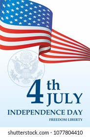 Independence Day USA, 4 th july, Happy Independence day United states of America design. The American flag, The Stars and Stripes, Bright, colorful vector illustration