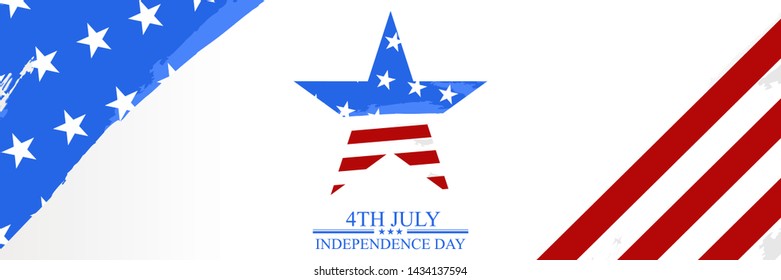 Independence day of the USA 4 th july. Happy independence day, vector lllustration. Suitable for greeting card, poster and banner