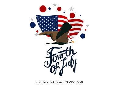 Independence day of the USA 4 th july. Happy independence day vector lllustration. Suitable for greeting card, poster and banner.