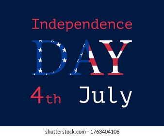 Independence day in USA. 4th of July. US flag. Celebrating american freedom. United states event. Independence poster with national flag symbol. isolated anniversary holiday. Vector EPS 10