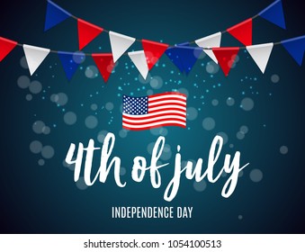 Independence Day in USA Background. Can Be Used as Banner or Poster. Vector Illustration EPS10