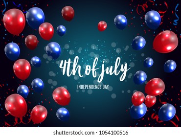 Independence Day in USA Background. Can Be Used as Banner or Poster. Vector Illustration EPS10