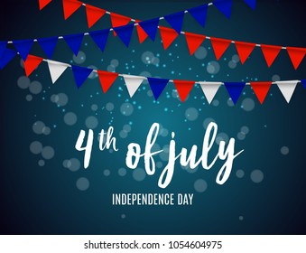 Independence Day in USA Background. Can Be Used as Banner or Poster. Vector Illustration EPS10