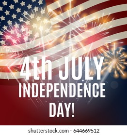 Independence Day in USA Background. Can Be Used as Banner or Poster. Vector Illustration EPS10