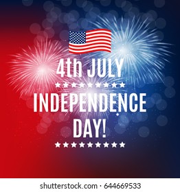 Independence Day in USA Background. Can Be Used as Banner or Poster. Vector Illustration EPS10