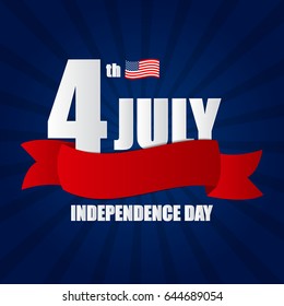 Independence Day in USA Background. Can Be Used as Banner or Poster. Vector Illustration EPS10