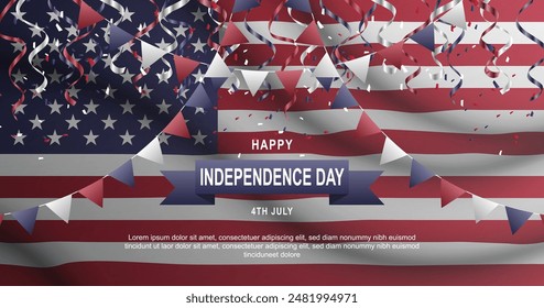 Independence Day Of USA background. Vector illustration.