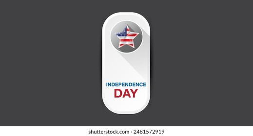 Independence Day USA Banner, background and Greeting Card with Star with usa flag. 4th of July United States Independence Day Celebration Design Vector Illustration. Independence day poster template