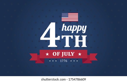 Independence day USA banner template. 4th of July celebration concept