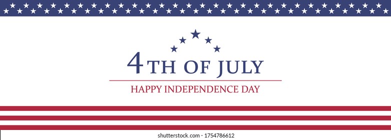 Independence day USA banner template. 4th of July celebration concept