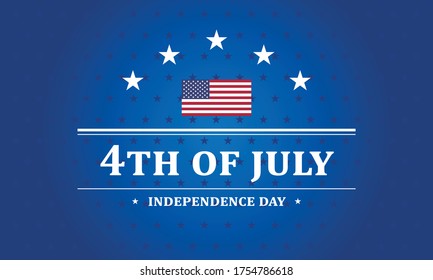 Independence day USA banner template. 4th of July celebration concept