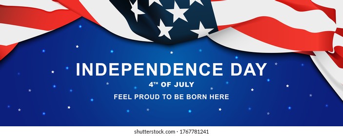 Independence day of the usa banner template design, Vector illustration.