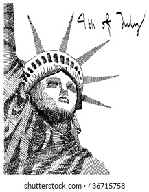Independence day of USA card