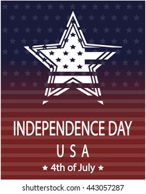 Independence day Usa card or background. vector illustration.