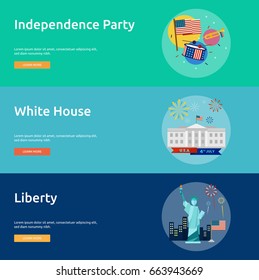 Independence Day of USA Conceptual Banner Design