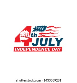 Independence day of USA design vector template