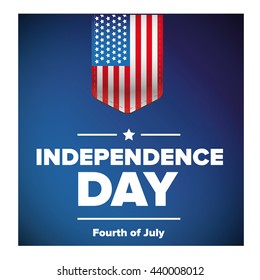 Independence Day with USA flag vector