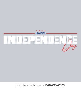 Independence day of USA flat design 4th July