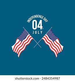 Independence day of USA flat design 4th July