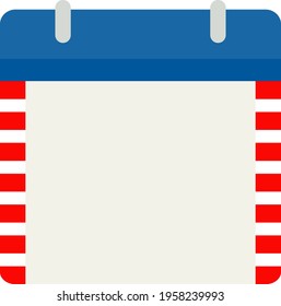 Independence day of USA flat vector icon. July fourth celebration party. Objects isolated on a white background.