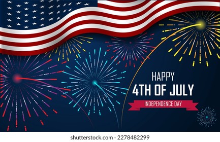 Independence Day USA fourth of July background design 