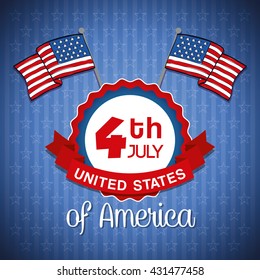 Independence day. Usa icon. Celebration concept , vector