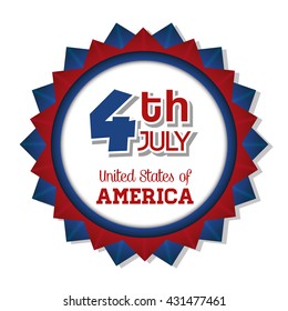 Independence day. Usa icon. Celebration concept , vector