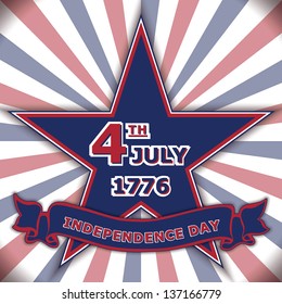 Independence day USA. Original colors American flag. Vector illustration EPS10