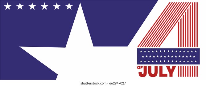 independence day USA original design greeting card. Symbol of Independence Day United States of America, also referred to as the Fourth of July. 4th of july. USA