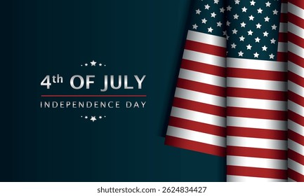 Independence Day of USA Poster. 4th of July. American flag