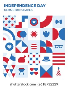 independence day USA poster geometric