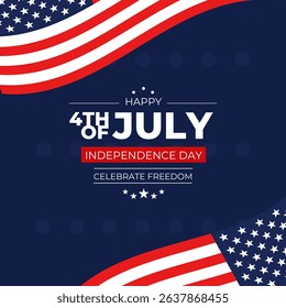 Independence Day USA Poster, Sale, Offer. Us Celebration Freedom Background Vector Illustration Design