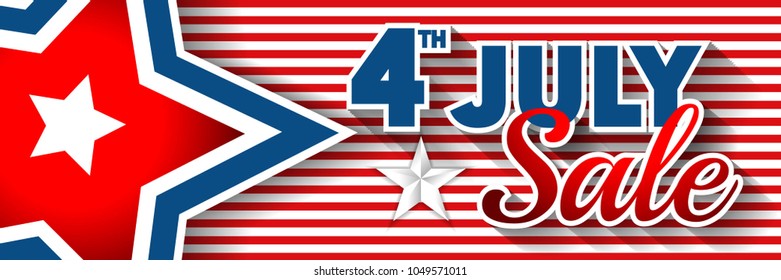 Independence day of the usa sale banner template design