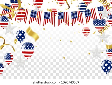 Independence day of the usa sale banner template design